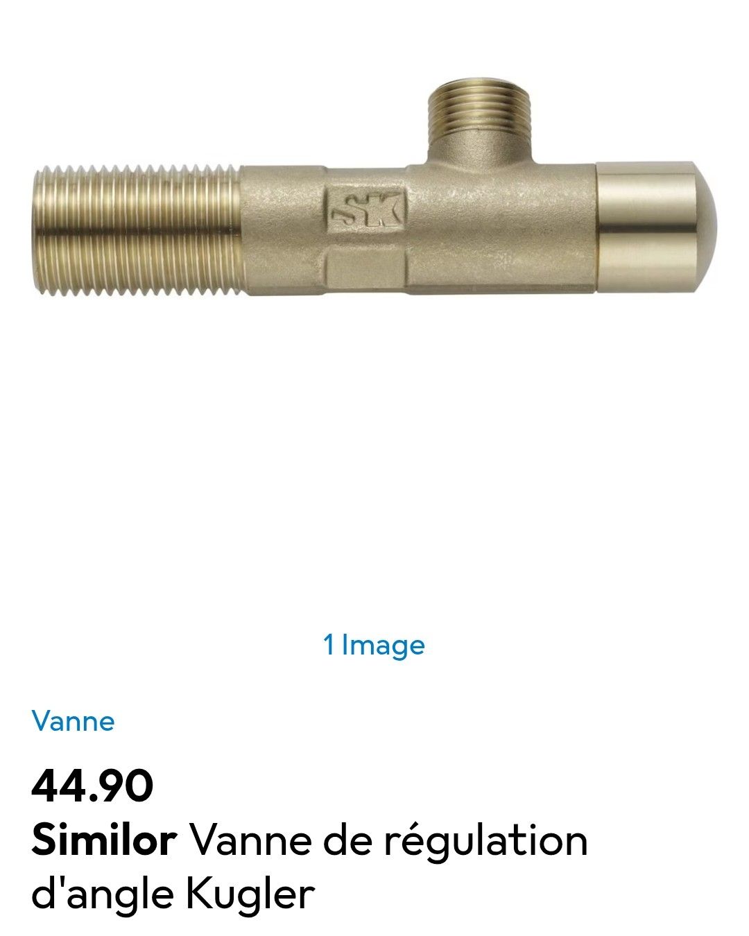 Rubinetteria: Similor Vanne de régulation d'angle Kugler NEUF – Nuovo e nell'imballaggio originale da Vessy venduto da Avicci