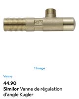 Similor Vanne de régulation d'angle Kugler NEUF