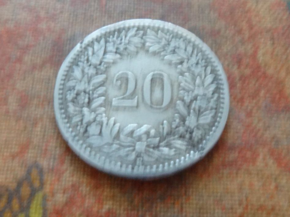 Alle Münzen: 20 Rp. 1885  (A) – Gebraucht aus Romanel-sur-Lausanne von Swift13 1