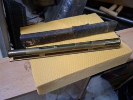 Alte Wasserwaage aus Messing mit Etui, vintage, antik