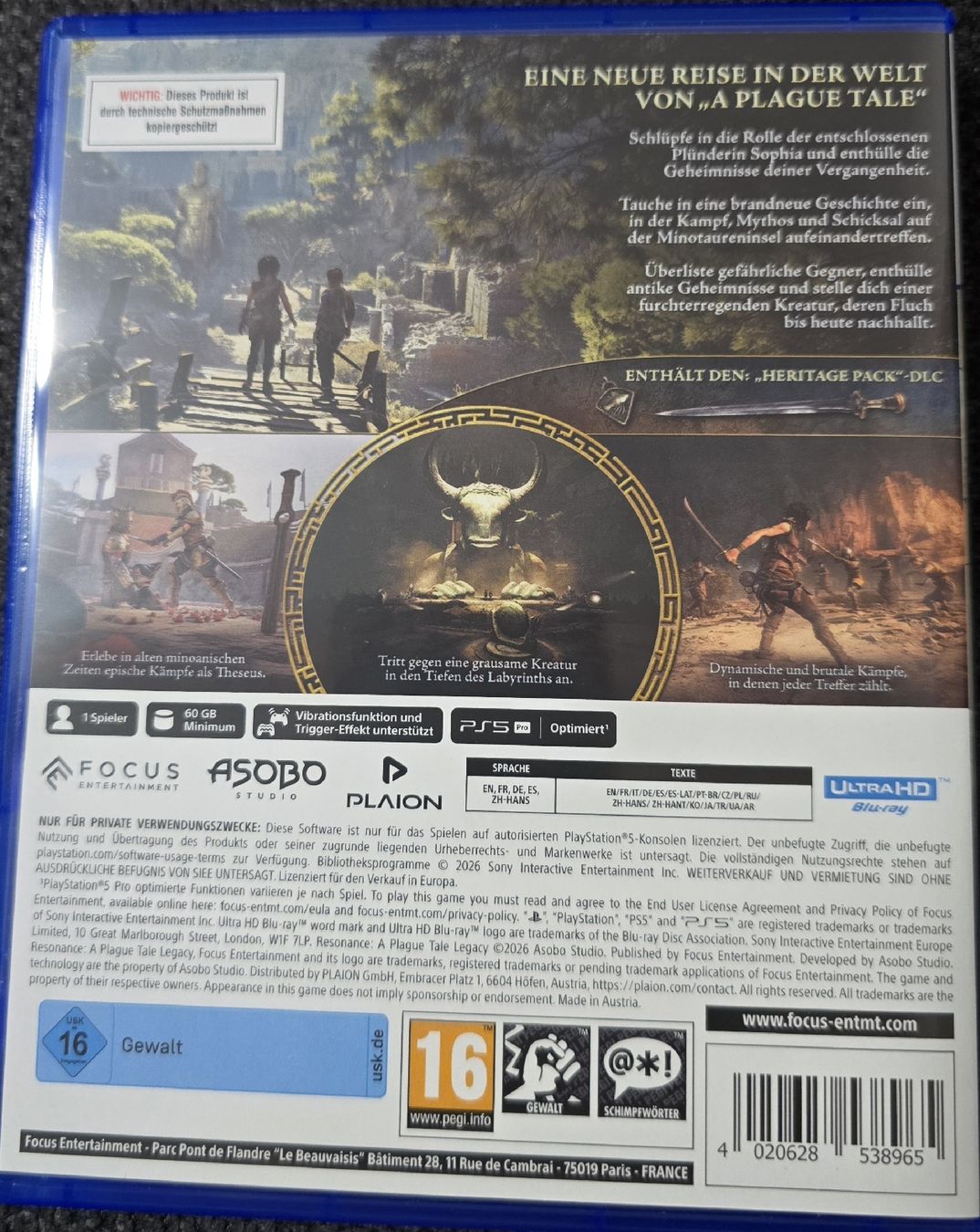 Giochi: A Plague Tale Resonance Ps5 – Nuovo (secondo la descrizione) da Domat/Ems venduto da Milanesta1889 1