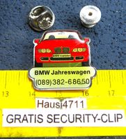 BMW ROADSTER ROT JAHRESWAGEN PIN MIT SECURITY-CLIP