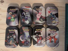 Leere Pokémon Mini Tin Set – Black Bolt & White Flare 8 Tins