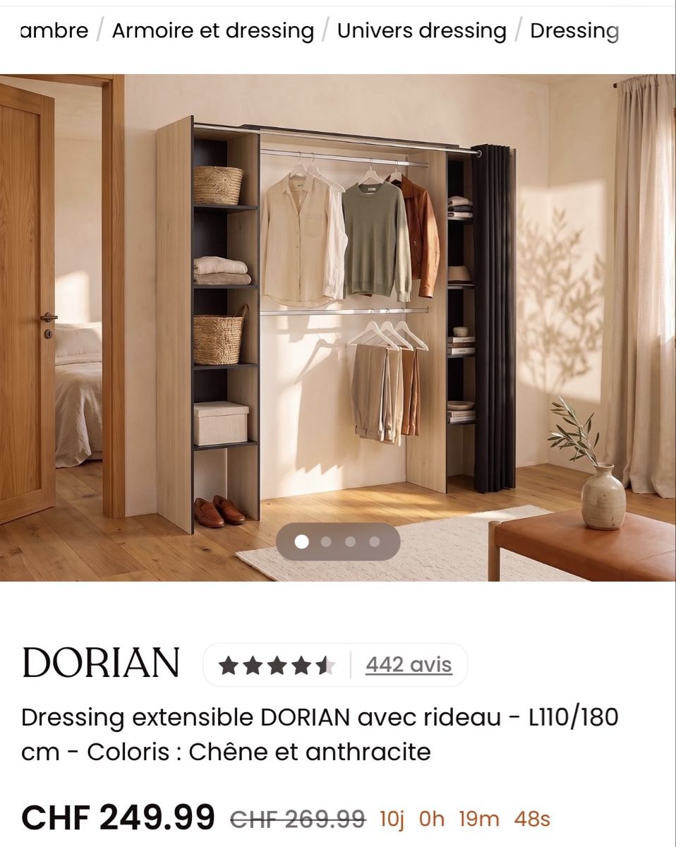 Schränke: Dressing/armoire à rideau – Gebraucht aus Delémont von tynwa 2