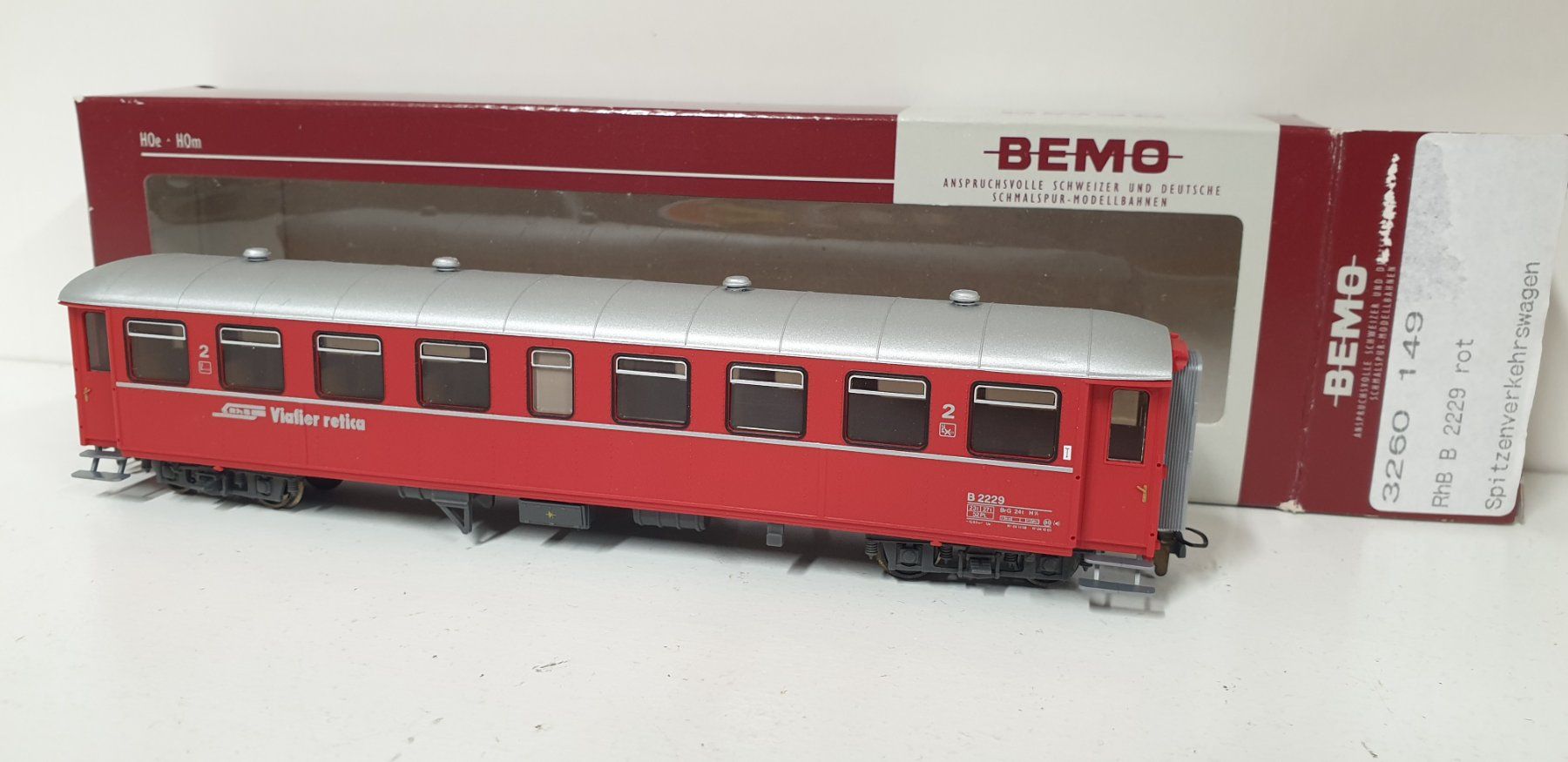 Bemo Modellini di ferrovie: Bemo RhB Spitzenverkehrswagen  3260 149 – Nuovo (secondo la descrizione) da Geroldswil venduto da TopTrain54 4