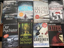 8 Thriller Taschenbücher