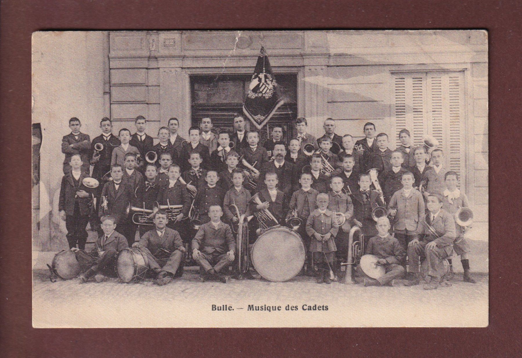 Cartoline postali: BULLE - Musique des cadets // pli // – Usato da Pully venduto da nicecards