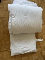 Édredon 220x240 et oreiller blancs pour lit simple bon état