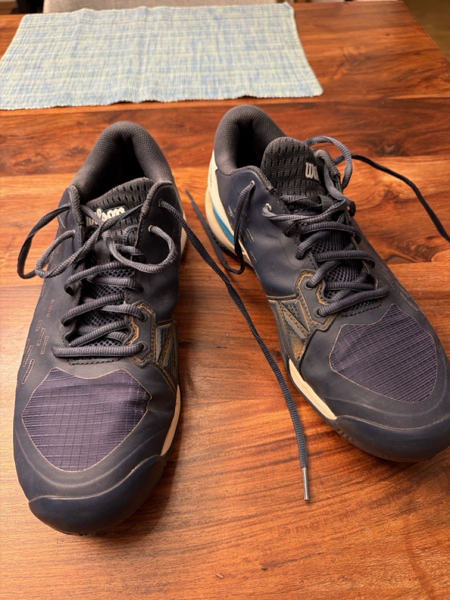 Wilson Herrenschuhe: Wilson Tennisschuhe blau Grösse 46 – Gebraucht aus Zwillikon von Traktorjoe 1