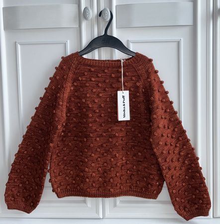 Misha & Puff popcorn 100% merino wool sweater 9-10 Y NEW
