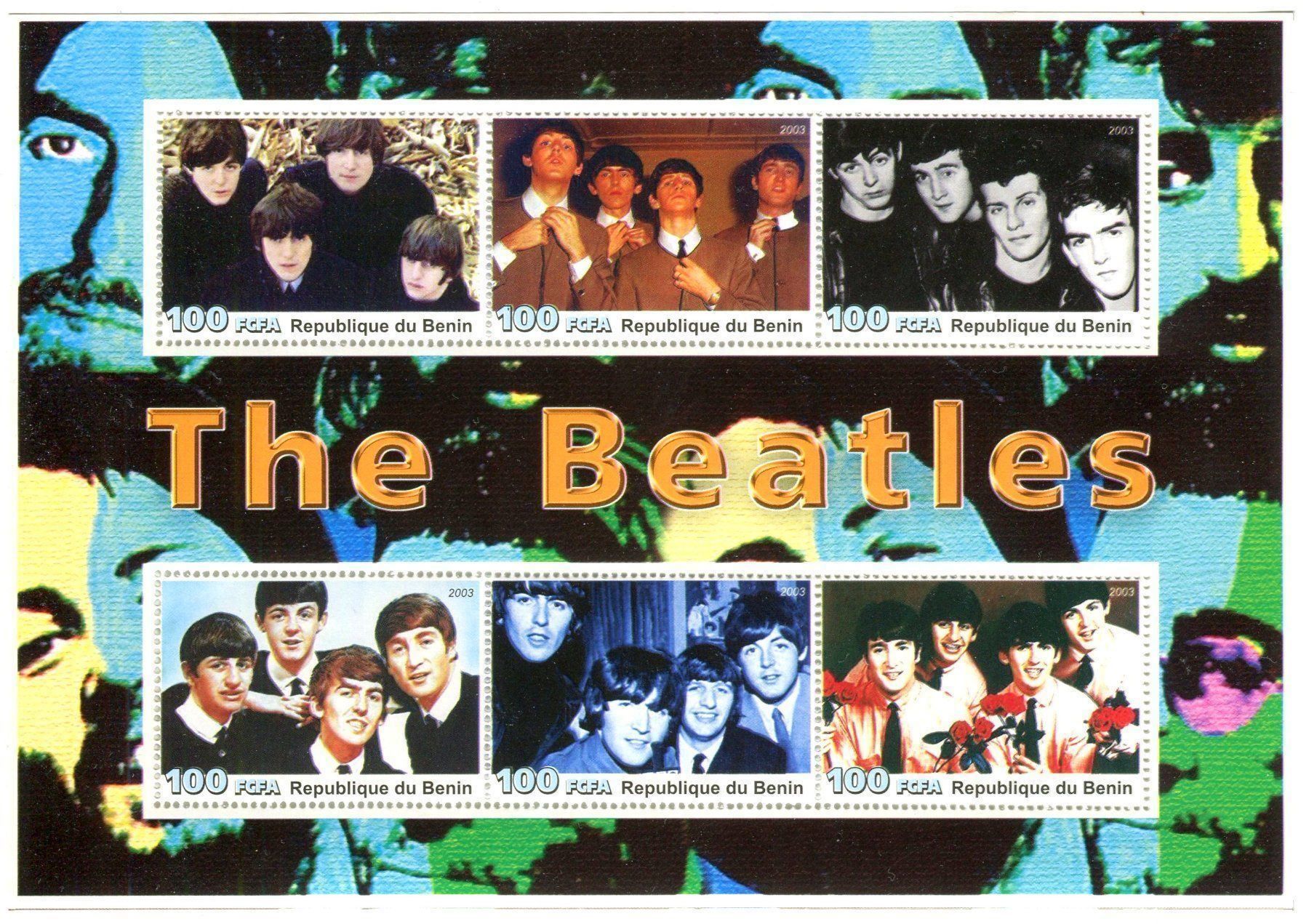 Tutti i francobolli: Block "The Beatles". Benin. – Nuovo e nell'imballaggio originale da Basel venduto da Butsch5