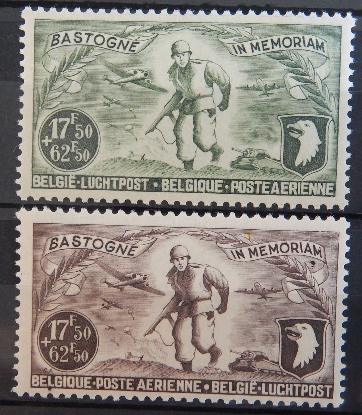 Tutti i francobolli: Belgien Kat. 758-759 ** 1948 – Usato da Zürich venduto da Muehlekauf