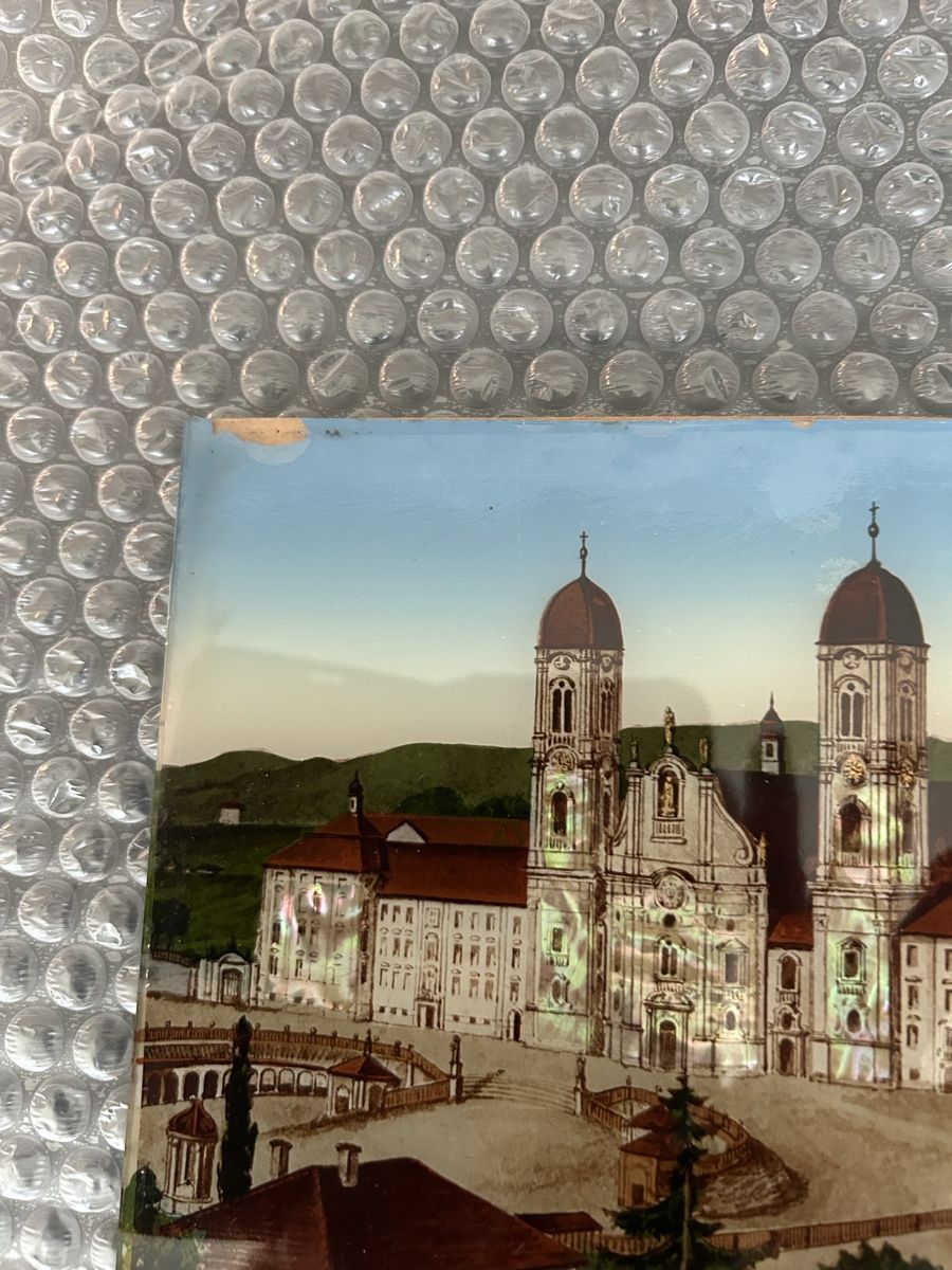 Poster & Bilder: Bild hinter/auf Glas gemalt / Andenken an Einsiedeln – Gebraucht aus Zumikon von tuna007 1