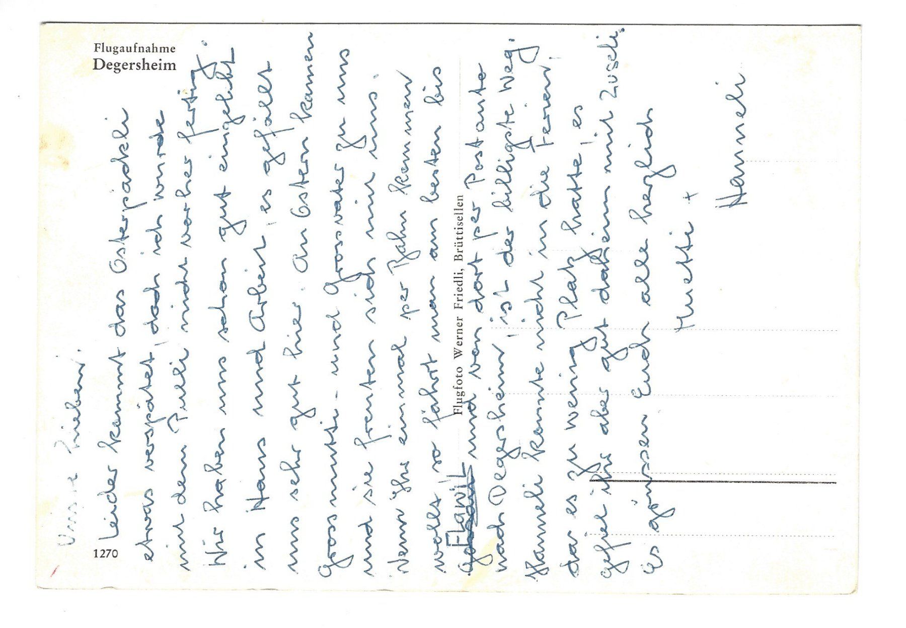 Cartoline postali: AK Degersheim Flugaufnahme – Usato da Frauenfeld venduto da Astra13 1