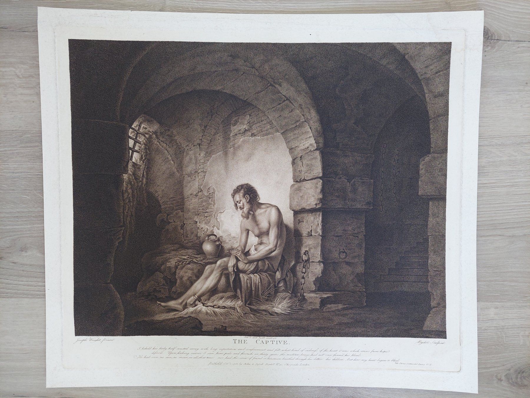 Gemälde: Orig. Radierung "The Captive" Joseph Wright - Thomas Ryder – Gebraucht aus Obfelden von Foto_Bild_Kunst_Buch