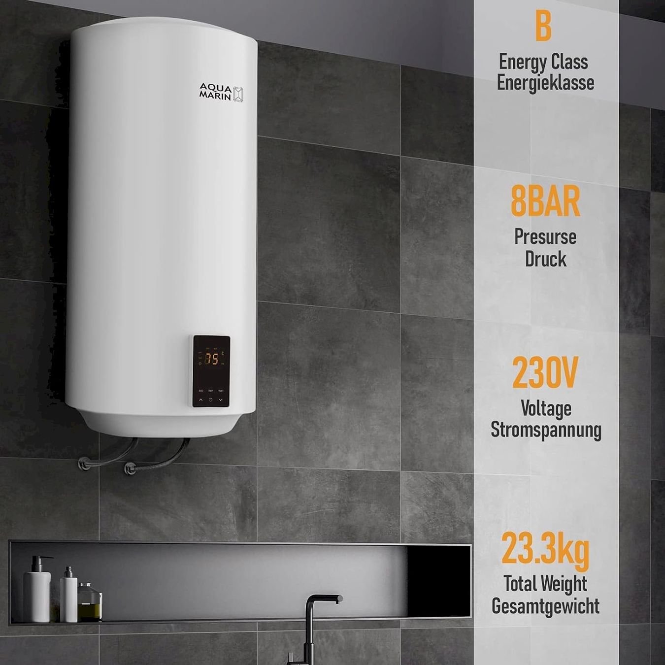 Sanitari: Elektro SMART Warmwasserspeicher 80L – Nuovo e nell'imballaggio originale da Bottighofen venduto da zaap 1