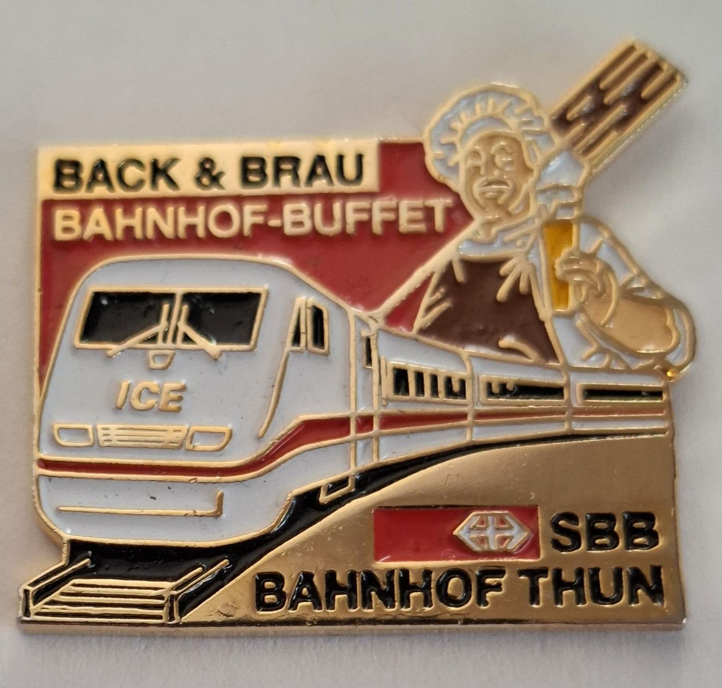 SBB/CFF/FFS Plaquettes & Badges: Bahnhof-Buffet SBB Bahnhof Thun – D'occasion à Hinterkappelen par Schampus