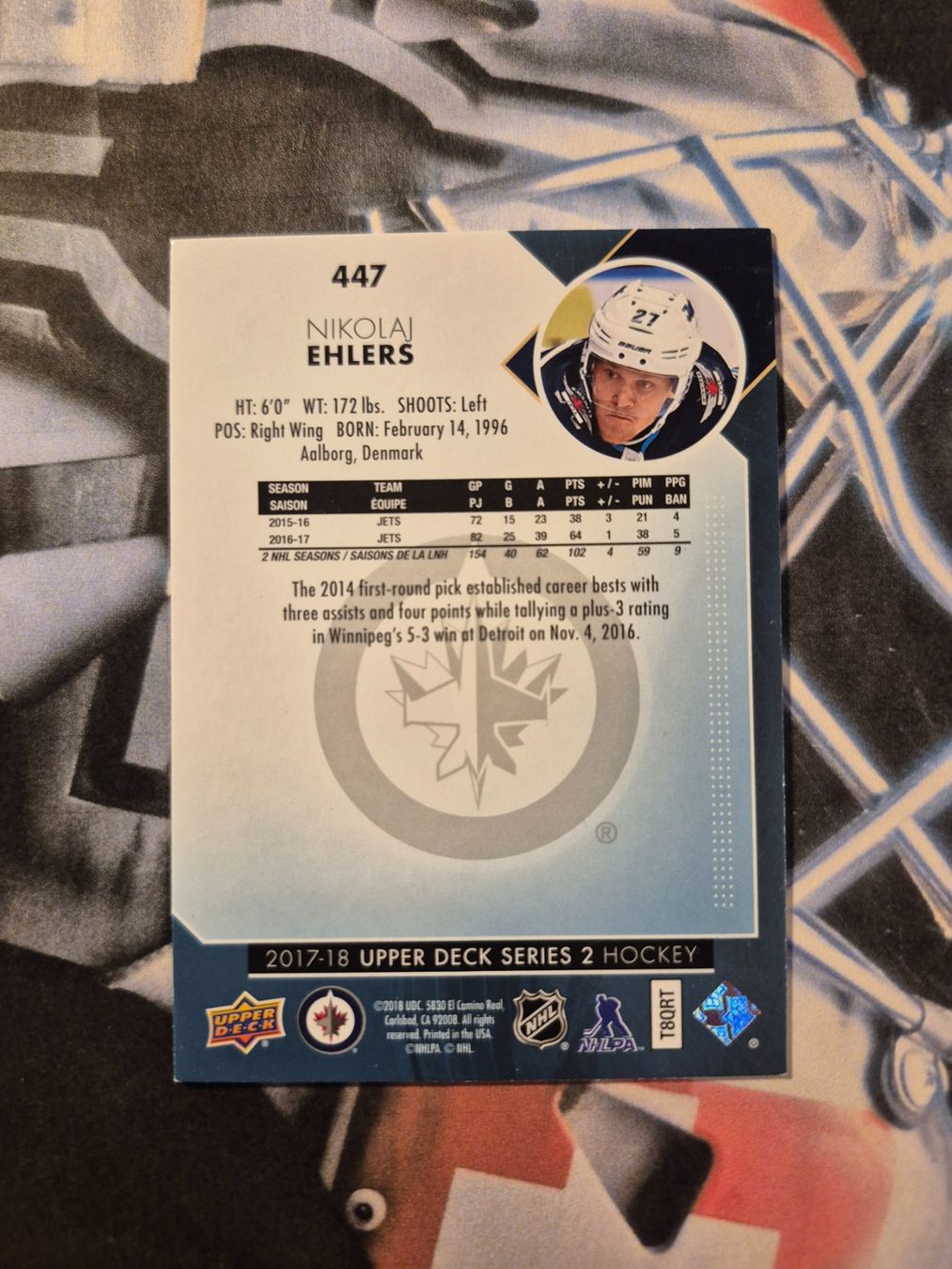 NHL Sammelbilder & Trading cards: NHL Nikolaj Ehlers Winnipeg Jets – Gebraucht aus Treiten von Sauber73 1