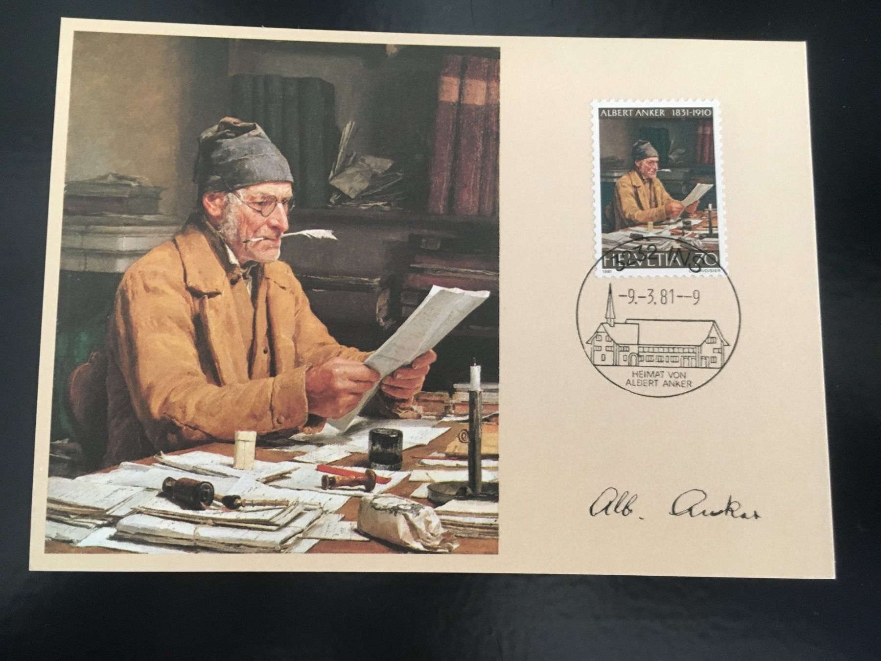 Alle Briefmarken: 1981 / 651 auf Maximumkarte / Anker – Neu (gemäss Beschreibung) aus Grand-Lancy von Dany1973