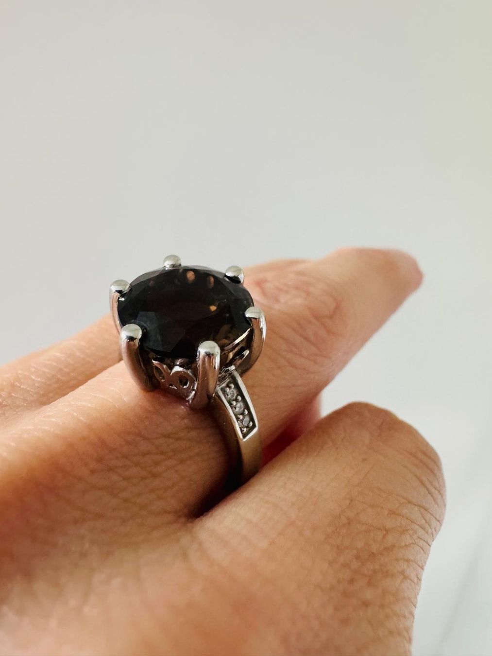 Anelli: Ring aus Platin & Rauchquarzstein – Usato da Hergiswil NW venduto da Shintana 4