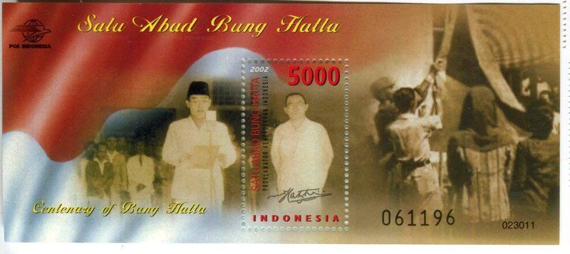 Tutti i francobolli: Block "Mohammad Hatta". Indonesien. – Nuovo e nell'imballaggio originale da Basel venduto da Butsch5