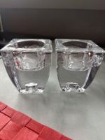 2er Set Teelichthalter aus Glas Dekor ✨🕯️ (50)