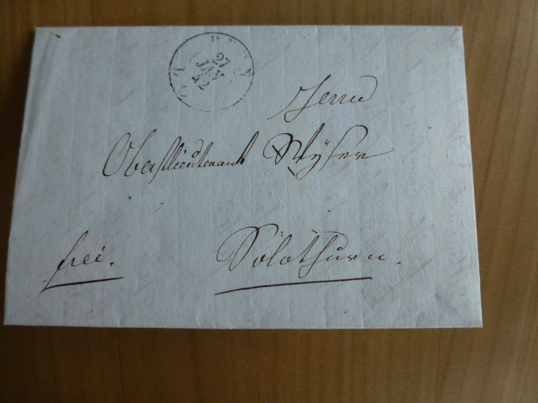 Dokumente: Bern 1842 nach Solothurn – Gebraucht aus Bettlach von 1saurer