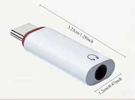Ultrakompakter USB-C auf 3,5mm Klinke Audio Adapter – Weiss