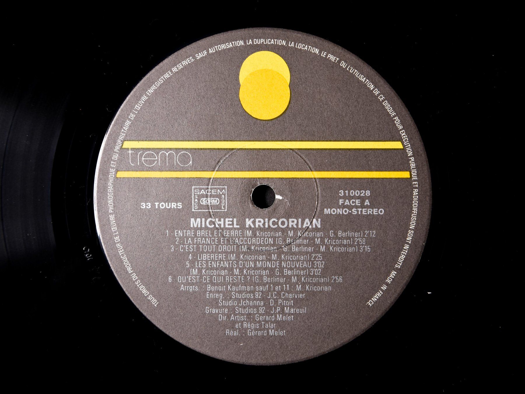 Dischi in vinile: Michel Kricorian LP – Usato da Belmont-sur-Yverdon venduto da ag97 2