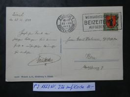Pro Juventute 1923 Nr. J26 auf Karte