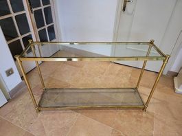 Console laiton et verre