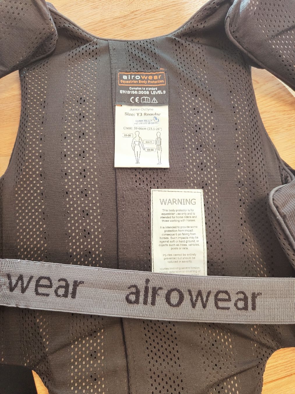 Protezioni & Imbottiture: AiroWear Reitweste Y3,  Schutz Level 3! – Usato da Effretikon venduto da jeb_l9k5 2