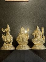 Set statuette religiose indiane in bronzo