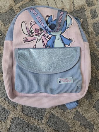 Kinderrucksack Stitch & Angel Rosa Hellblau Kord