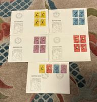 FDC Liechtenstein Satz und Viererblock Olympia 1972