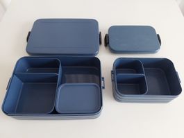 2 Stück MEPAL Lunchbox Bento , 900 ml + 1500 ml , blau