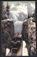 AK Brünigbahn vor der Passhöhe, 1911