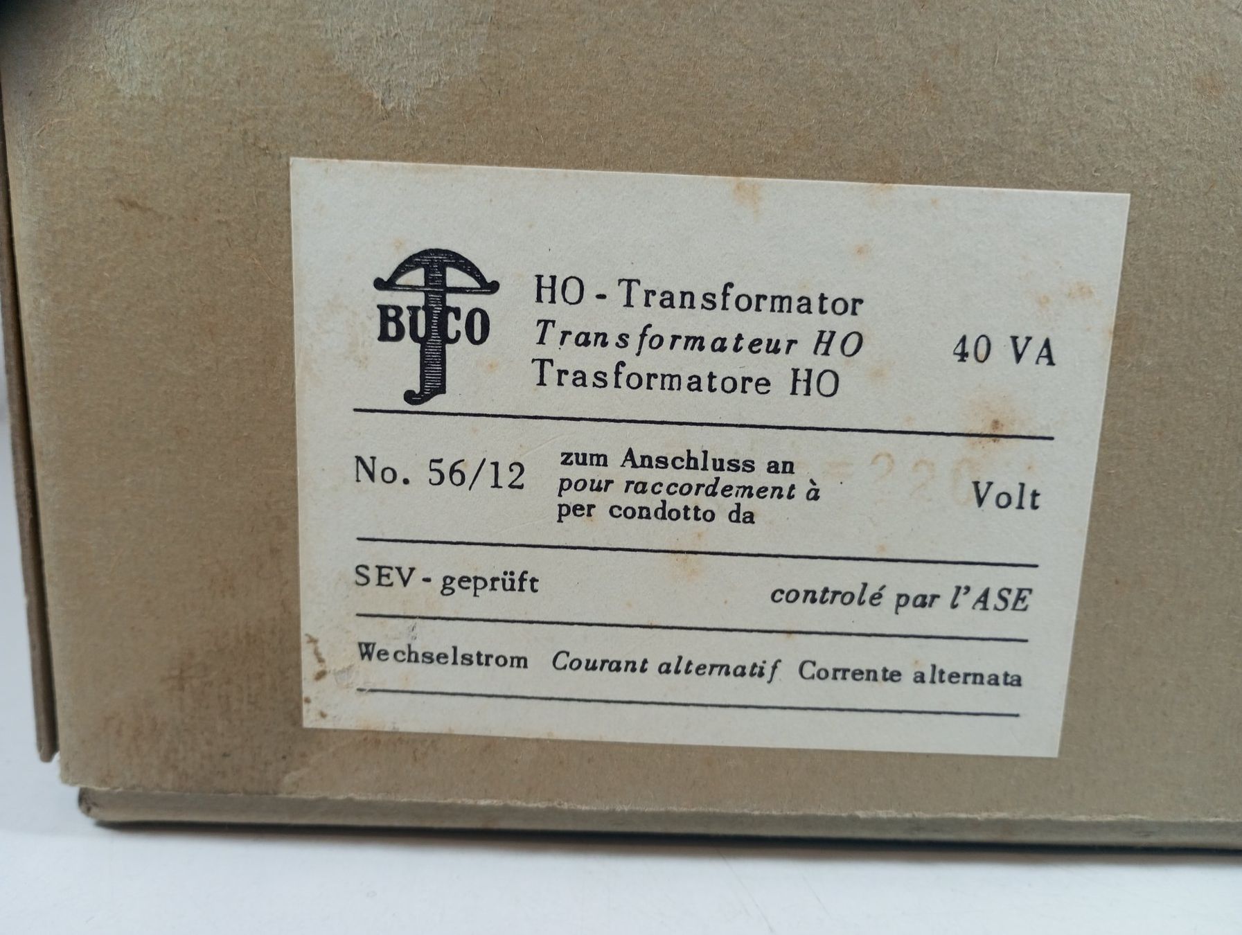 Buco Modellini di ferrovie: BUCO H0: Transformator und Fahrtregler – Usato da Fontaines NE venduto da waterfoot 9