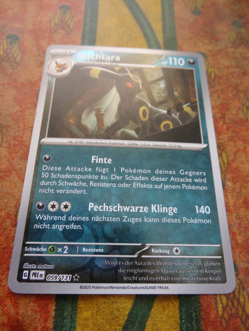 Pokémon Carte collezionabili: POKEMON  Nachtara   G  PRE DE   059/131   KP110   2025 – Usato da Romanel-sur-Lausanne venduto da Swift13