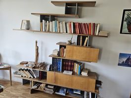 Bibliothèque modulable bois et métal bon état