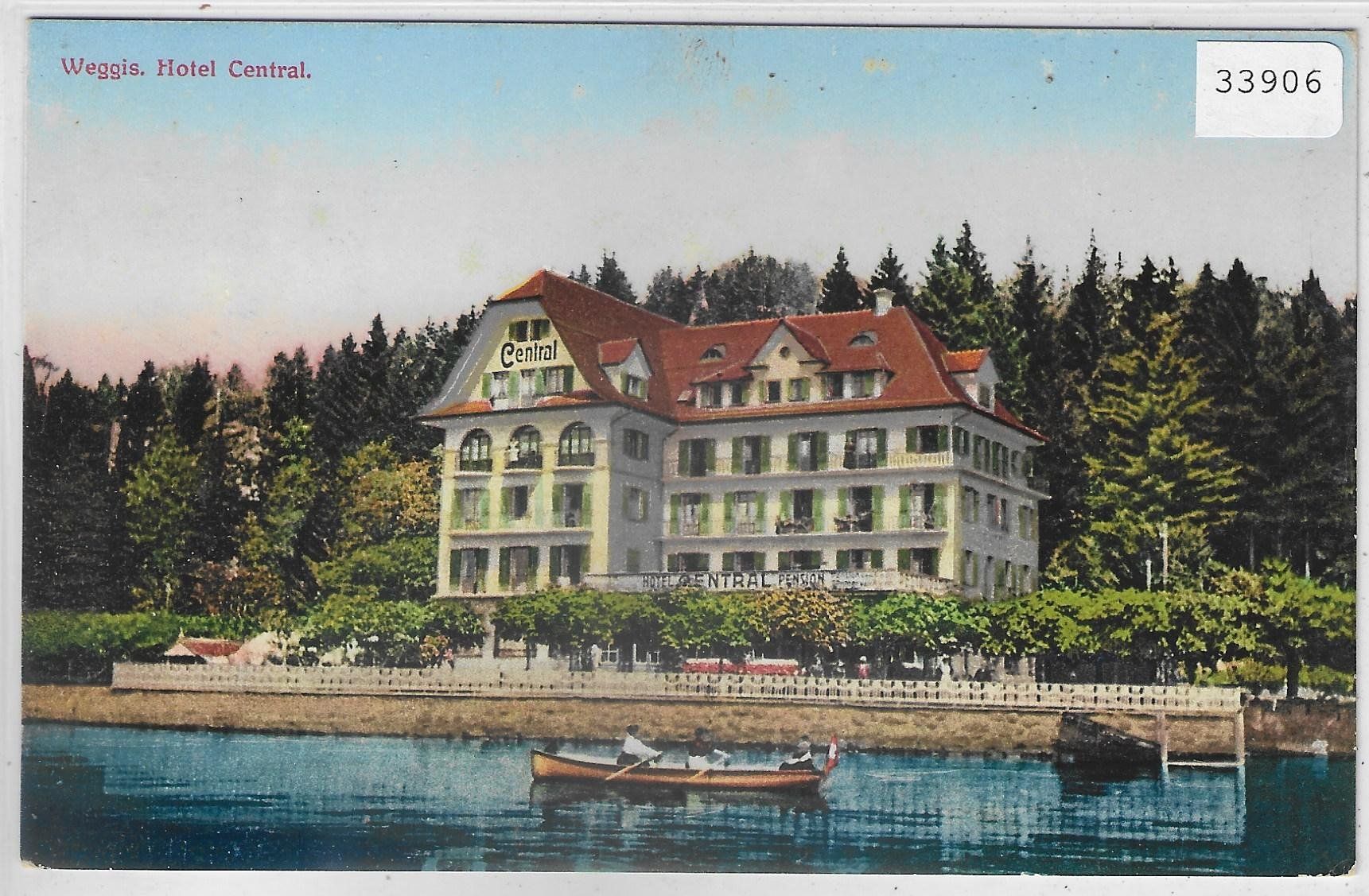 Cartoline postali: Weggis - Hotel Central - Litho – Usato da Ettingen venduto da Kartenplanet