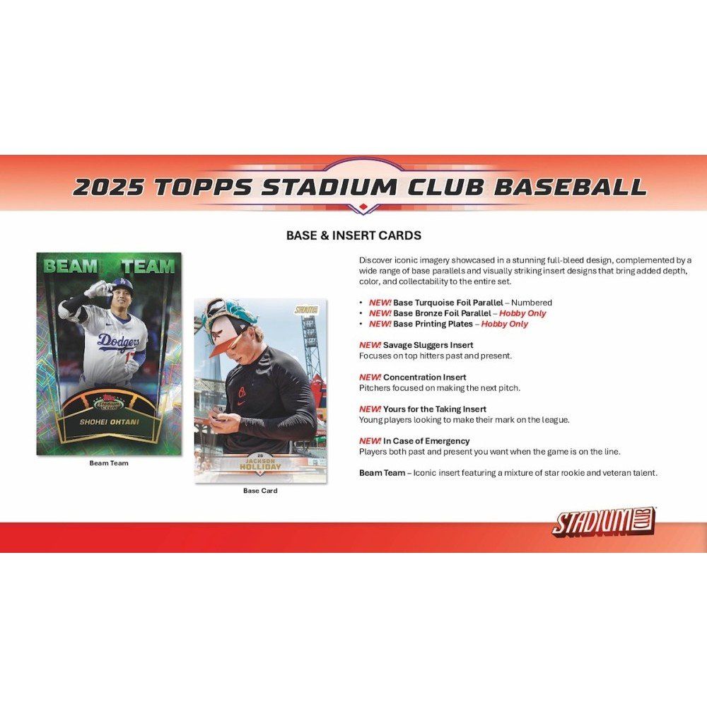 Nba Carte collezionabili: 2025 Topps Stadium Club Baseball Mega Box – Nuovo e nell'imballaggio originale da Magden venduto da CHSportscardsCol. 7