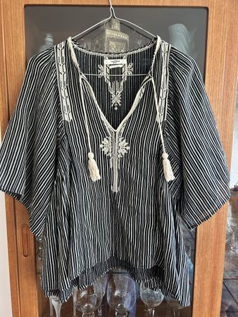 Blouse Isabel Marant Etoile rayée noir blanc taille 34