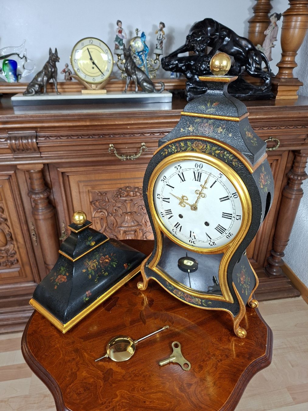 Orologi da terra & Orologi da parete: Schweizer Pendule Azura Schwarz Funktionsfaehig  – Usato da Steffisburg venduto da ZeitReise_