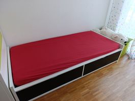 Ikea Fixleintuch rot 90x200 cm