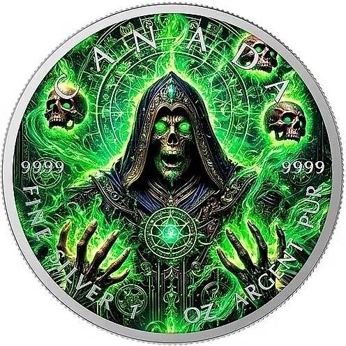 Tutti le monete: 2025 Canada Farbiger Round Necromancer 1Oz Silber COLOR – Nuovo (secondo la descrizione) da Wetzikon ZH venduto da Nicki6
