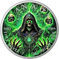 2025 Canada Farbiger Round Necromancer 1Oz Silber COLOR