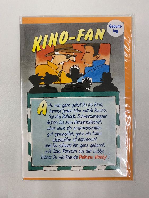Geburtstagskarte mit Umschlag "KinoFan" Kaufen auf Ricardo