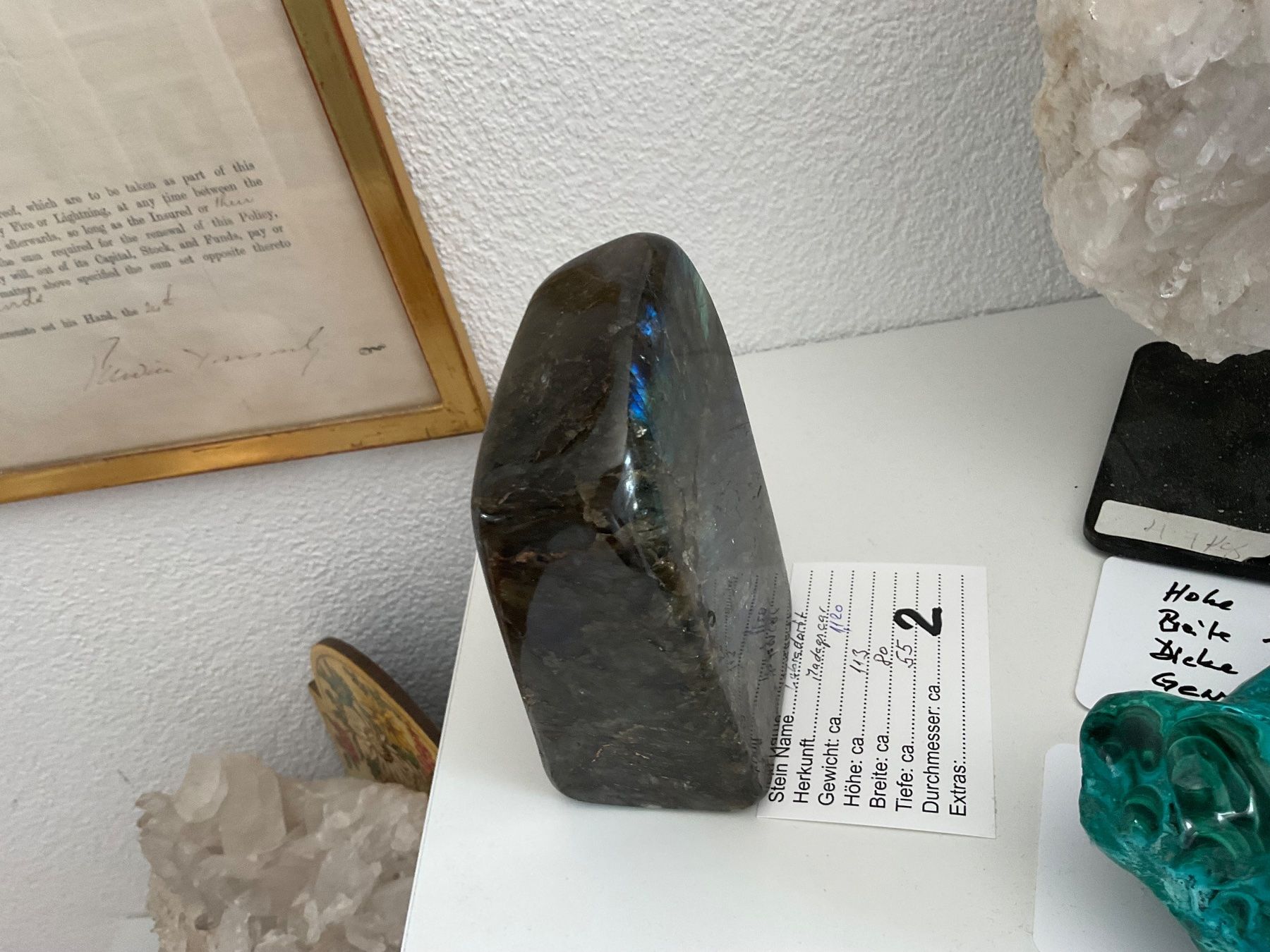 Minerali & Pietre curative: Wunderschöner Labradorit Handschmeichler, Edelstein – Nuovo (secondo la descrizione) da Gibswil venduto da MineralienJRS 1