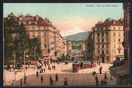 Genève, Rue du Mont-Blanc, Strassenpart